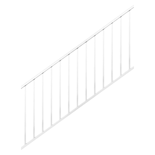 White Stair Rail Section